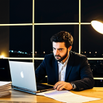 Busy Cultural Producer**

"A dedicated cultural producer, in their late 20s, stylishly dressed in comfortable but professional attire, working late at night in a vibrant Lisbon office. The desk is covered with scripts, budgets, and a half-empty *bica* (espresso). The laptop screen glows, showcasing a funding proposal. Emphasis on the creative chaos and the passion for the project.  Realistic photography style, warm lighting.  Safe for work, appropriate content, fully clothed, professional."

**