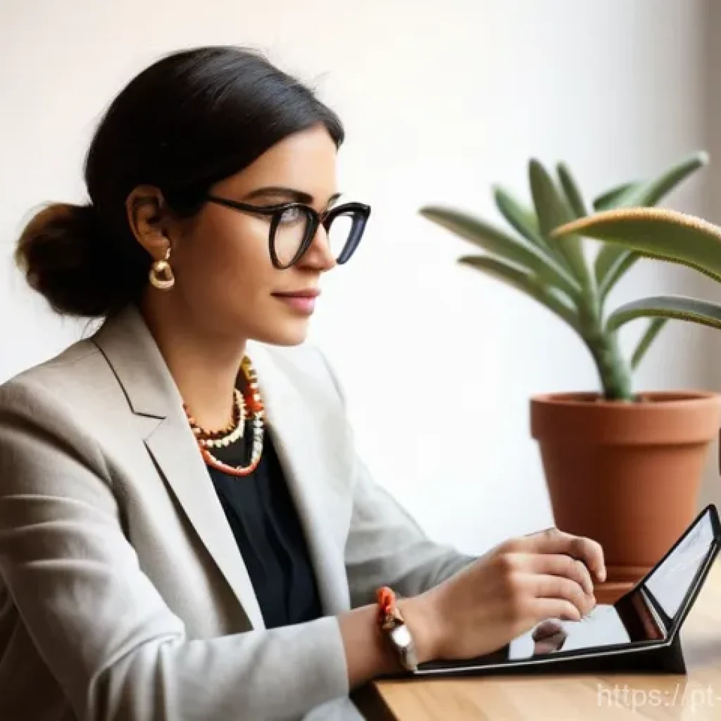 미술문화기획사의 프리랜서 일자리 찾기 - **Digital Portfolio Showcase: "A creative professional in their mid-30s, with a warm and inviting ex...