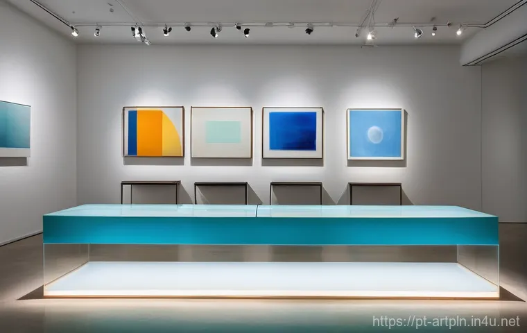 미술문화기획사의 전시 이벤트 운영 경험담 - **Prompt 1: Innovative Art Curation in a Portuguese Gallery**
A modern art gallery interior in L...