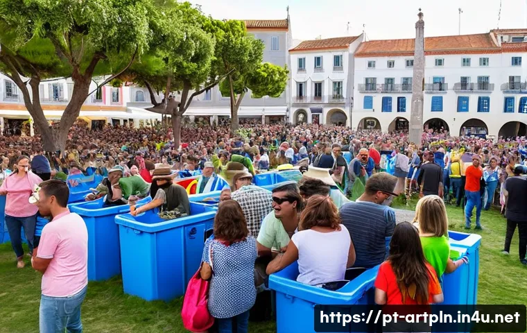 미술문화기획사의 주요 윤리적 과제 - **Prompt: A vibrant and sustainable open-air cultural festival in a picturesque Portuguese town.**
...