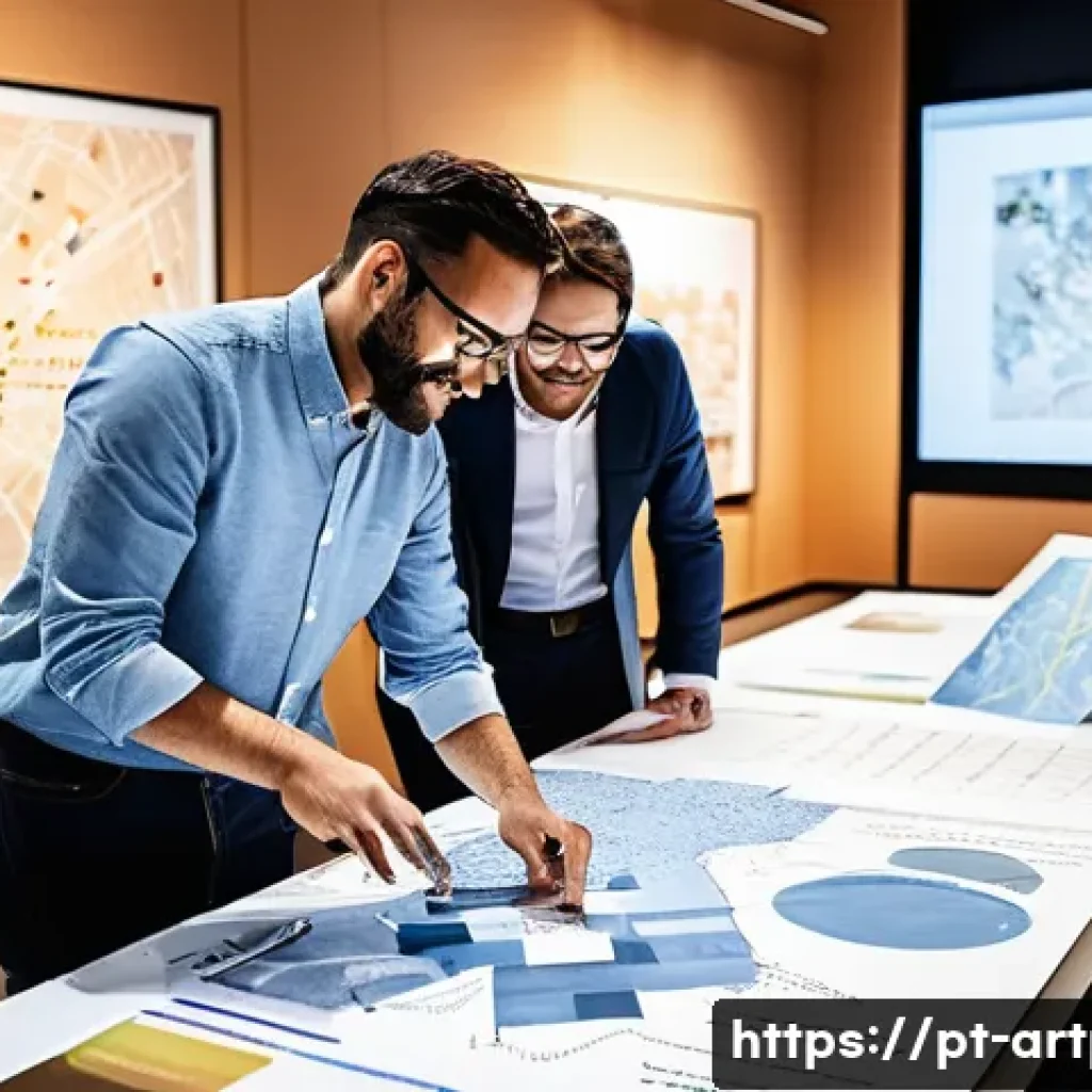 미술문화기획사와 전시 디자이너의 협업 사례 - **Prompt 1: The Genesis of a Vision - Cultural Planning Agency in Action**
"A vibrant and divers...