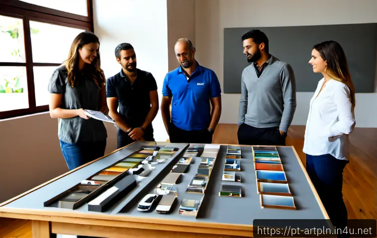 미술문화기획사의 주요 고객 대상 프로젝트 - Photorealistic planning meeting for a contemporary art exhibition in São Paulo, Brazilian cultural a...